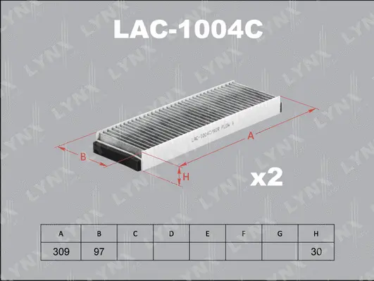 Filtre, air de l'habitacle LYNXAUTO LAC-1004C