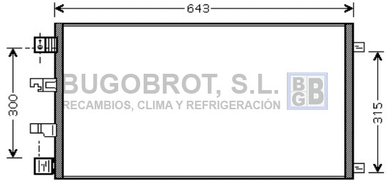 Condenseur, climatisation BUGOBROT 62-DN5290