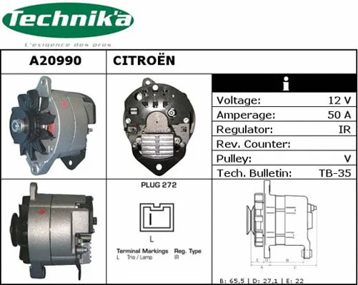Alternateur Technika A20990