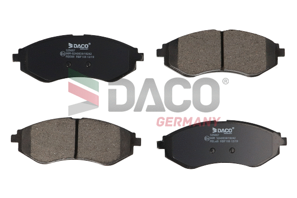 Kit de plaquettes de frein, frein à disque DACO Germany 325007