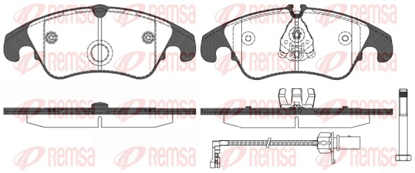 Kit de plaquettes de frein, frein à disque REMSA 1304.31