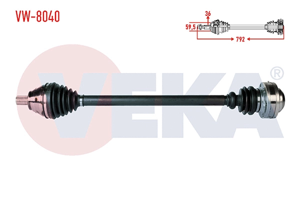Arbre de transmission VEKA VW-8040