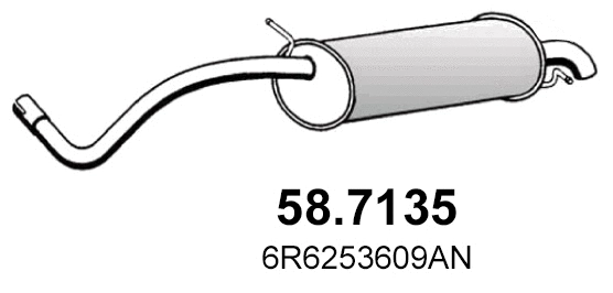 Silencieux arrière ASSO 58.7135