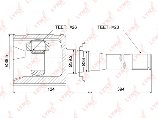 Jeu de joints, arbre de transmission LYNXAUTO CI-3731