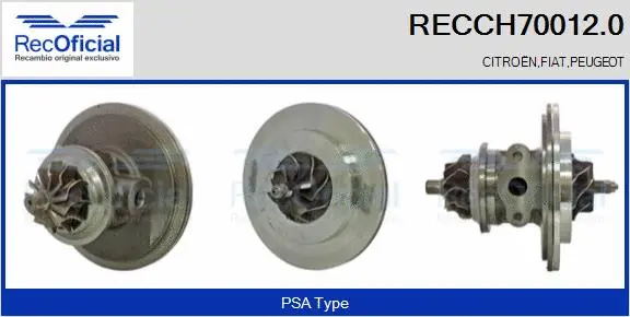 Groupe carter, turbocompresseur RECOFICIAL RECCH70012.0