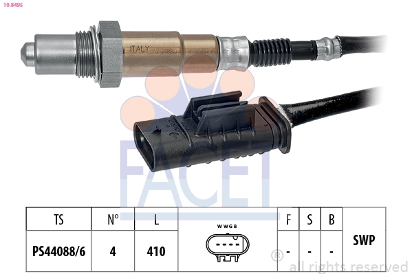 Sonde lambda FACET 10.8495