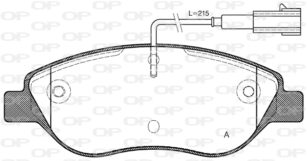 Kit de plaquettes de frein, frein à disque OPEN PARTS BPA0860.02