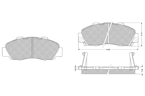 Kit de plaquettes de frein, frein à disque PROCODIS FRANCE PF1137