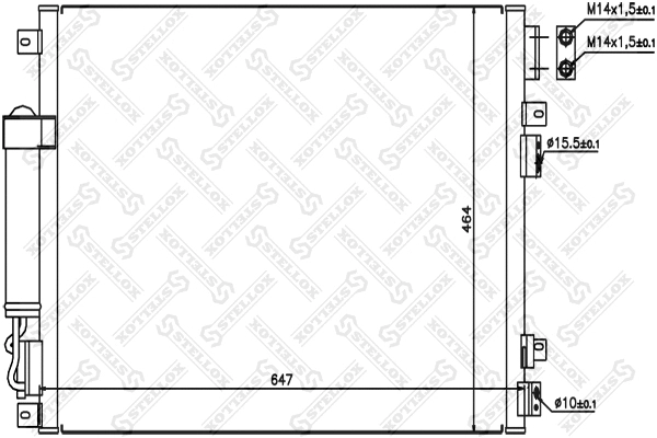 Condenseur, climatisation STELLOX 10-45414-SX