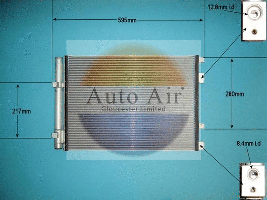 Condenseur, climatisation AUTO AIR GLOUCESTER 16-1062