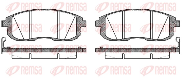 Kit de plaquettes de frein, frein à disque REMSA 0293.14