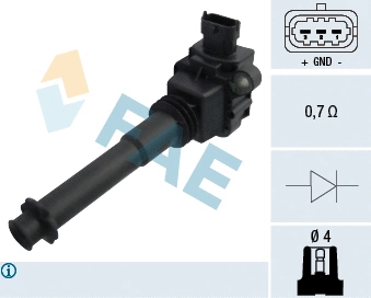 Bobine d'allumage FAE 80312