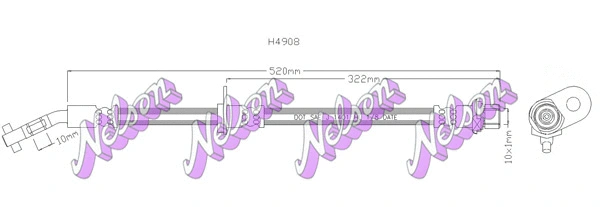 Flexible de frein KAWE H4908