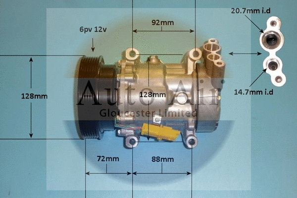 Compresseur, climatisation AUTO AIR GLOUCESTER 14-1833P