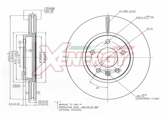 Disque de frein AP XENERGY X602825