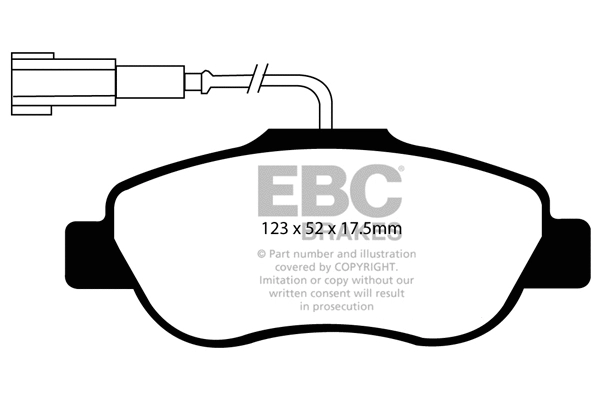Kit de plaquettes de frein, frein à disque EBC Brakes DP21573/2