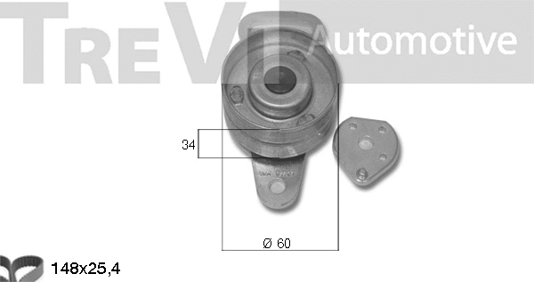 Kit de courroie crantée TREVI AUTOMOTIVE KD1025