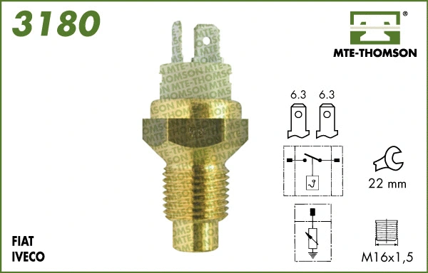 Sonde, température du liquide de refroidissement MTE-THOMSON 3180