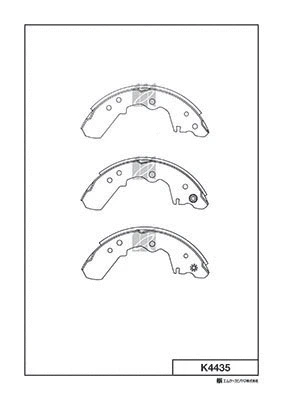 Jeu de mâchoires de frein MK Kashiyama K4435