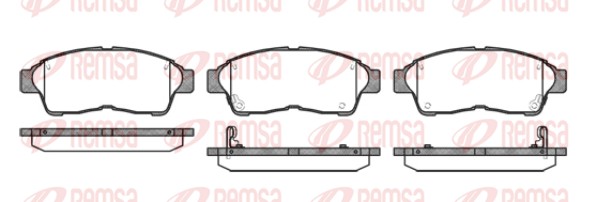 Kit de plaquettes de frein, frein à disque REMSA 0402.02