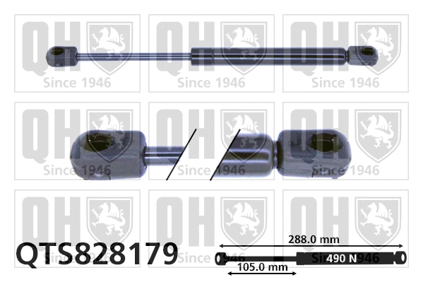 Vérin, capot-moteur QUINTON HAZELL QTS828179