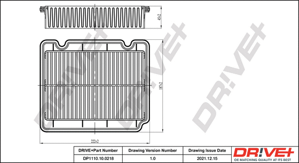 Filtre à air Dr!ve+ DP1110.10.0218
