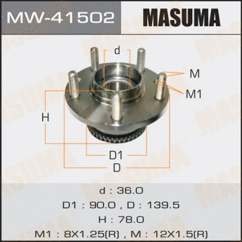 Kit de roulements de roue MASUMA MW-41502