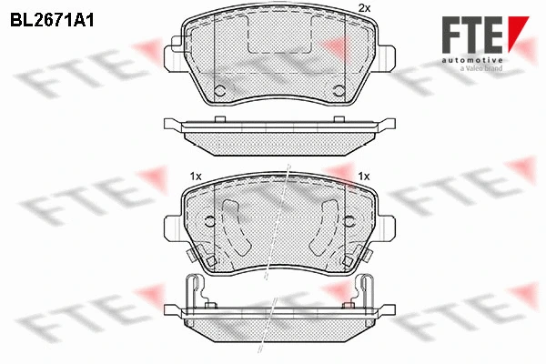 Kit de plaquettes de frein, frein à disque FTE 9010906
