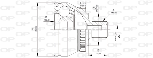 Jeu de joints, arbre de transmission OPEN PARTS CVJ5666.10