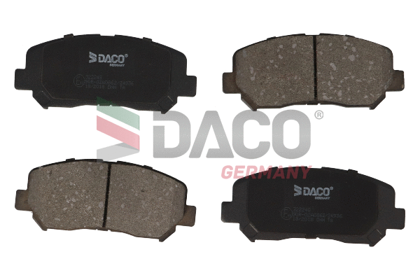 Kit de plaquettes de frein, frein à disque DACO Germany 322248