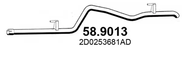 Tuyau d'échappement ASSO 58.9013