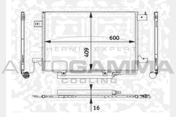 Condenseur, climatisation AUTOGAMMA 104581