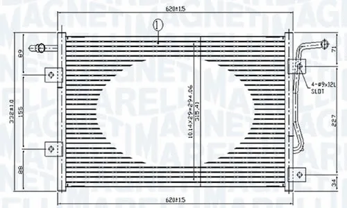 Condenseur, climatisation MAGNETI MARELLI - BR 351309201MM