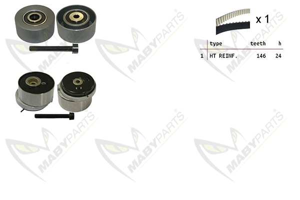 Kit de courroie crantée MABYPARTS OBK010095