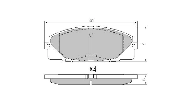 Kit de plaquettes de frein, frein à disque FREMAX FBP-1761