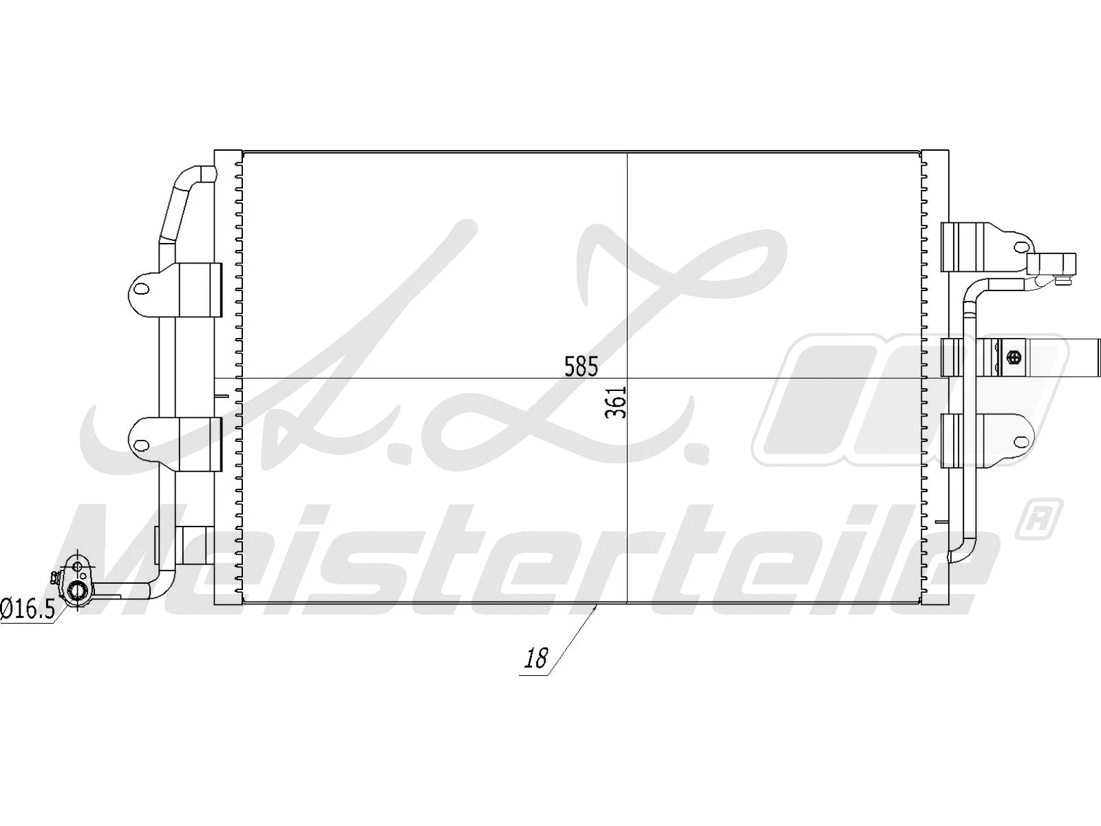 Condenseur, climatisation A.Z. Meisterteile AZMT-45-030-1280