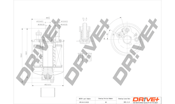Filtre à carburant Dr!ve+ DP1110.13.0133