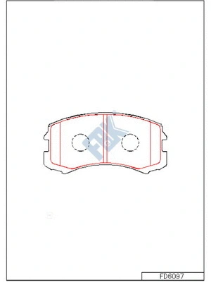 Kit de plaquettes de frein, frein à disque FBK FD6097