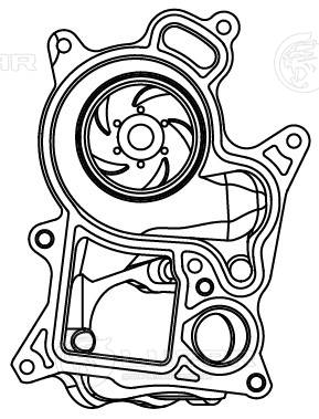 Pompe à eau, refroidissement du moteur LUZAR LWP 2609