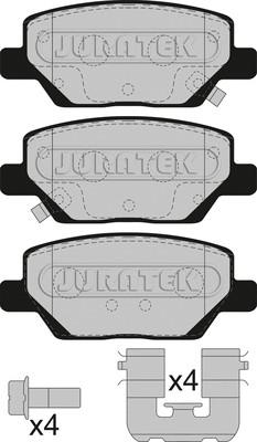 Kit de plaquettes de frein, frein à disque JURATEK JCP8258