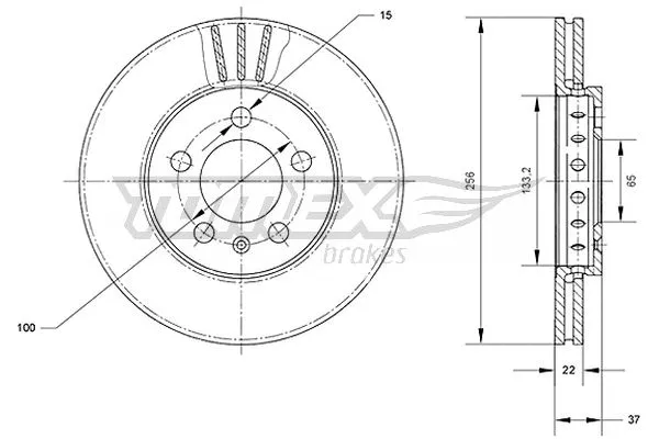 Disque de frein TOMEX Brakes TX 70-03