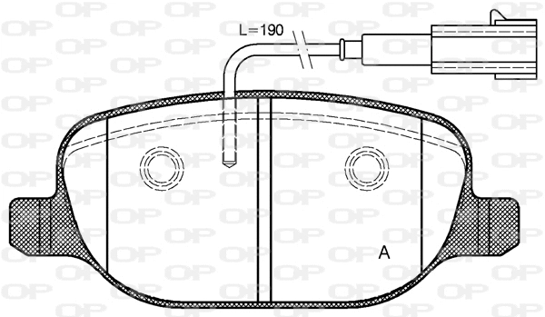 Kit de plaquettes de frein, frein à disque OPEN PARTS BPA0878.02