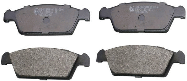 Kit de plaquettes de frein, frein à disque DENCKERMANN B110146
