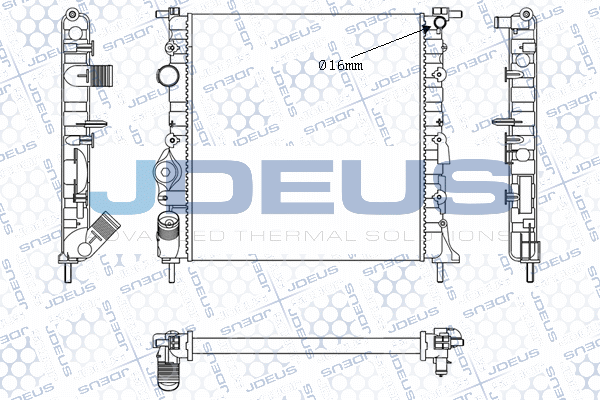Radiateur, refroidissement du moteur JDEUS M-0230560