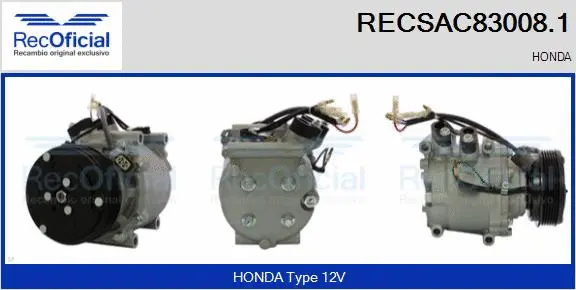Compresseur, climatisation RECOFICIAL RECSAC83008.1