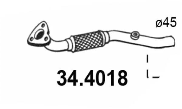 Tuyau d'échappement ASSO 34.4018
