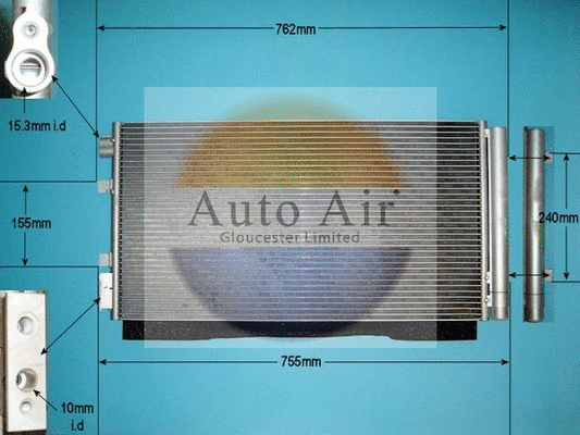 Condenseur, climatisation AUTO AIR GLOUCESTER 16-3964