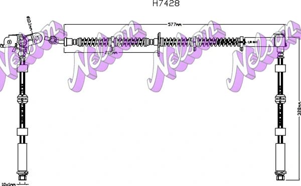 Flexible de frein KAWE H7428
