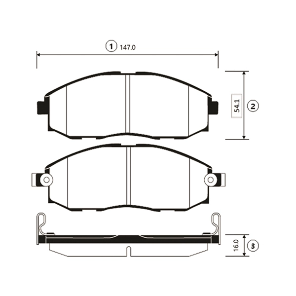 Kit de plaquettes de frein, frein à disque CTR GK0472
