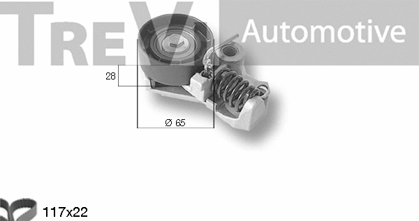 Kit de courroie crantée TREVI AUTOMOTIVE KD1278